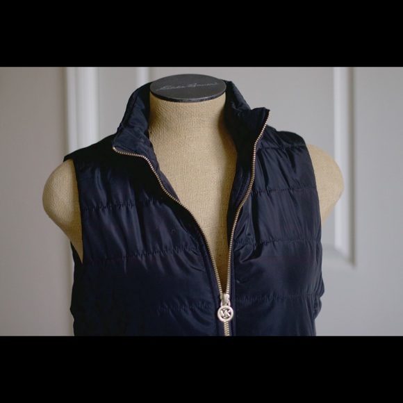 SOLD Michael Kors Long Black Puffer Vest - Picture 2 of 7